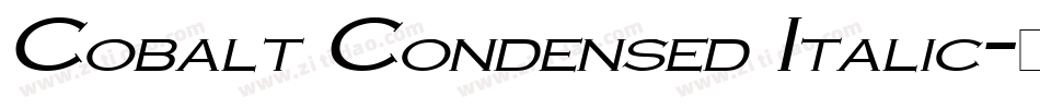 Cobalt Condensed Italic字体转换